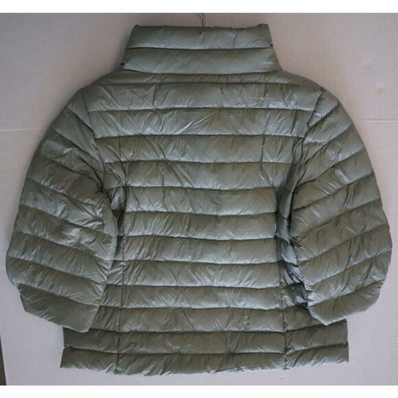 Anorak 50828CN Women's Sz XL Green Down Filled Crop Sleeve Puffer Jacket - Picture 13 of 13
